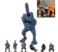 Ukisisi Middle Finger Figure with Legs,Funny Middle Finger Figure with Legs,3D Printed Middle Finger Sculpture,Creative Resin Finger Sculpture,Home Office Desk Decoration Middle Finger Gifts