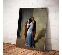 UKIXOM Impressions sur toile représentant le peintre italien Kiss, affiches et impressions, art mural, peintures sur toile, art mural, décoration d'intérieur (60 x 92 cm, cadre intérieur)