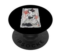 Ukiyo-e épique Chat Ninja équestre Requin drôle Japonais PopSockets PopGrip Adhésif