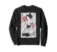 Ukiyo-e épique Chat Ninja équestre Requin drôle Japonais Sweatshirt