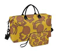 Ukiyo-e Grand sac de voyage avec sangle réglable Motif lanterne japonaise Orange, Lanterne japonaise orange Ukiyo-e, 1 size