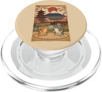 Ukiyo-e Japonais Ukiyo-e Chat drôle Sumo PopSockets PopGrip pour MagSafe