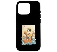 Ukiyo-e Kimono Fan Fleurs de Cerisier Vagues Art Japonais Coque pour iPhone 16 Pro