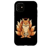 Ukiyo-e Kitsune Gamer Japonais Gaming Rétro Anime Vintage Coque pour iPhone 11