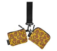 Ukiyo-e Lot de 2 portefeuilles japonais orange pour femme avec poche zippée pour cartes de visite Grande capacité, Lanterne japonaise orange Ukiyo-e, 1 size, Décontracté