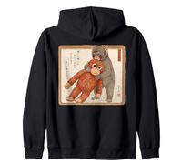 Ukiyo-e Perforatrice bébé Singe Sweat à Capuche