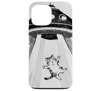 Ukiyo-e Style UFO Enlèvement Chat Mignon Art Peinture Art Peinture Coque pour iPhone 13 Pro Max