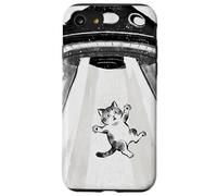 Ukiyo-e Style UFO Enlèvement Chat Mignon Art Peinture Art Peinture Coque pour iPhone SE (2020) / 7/8