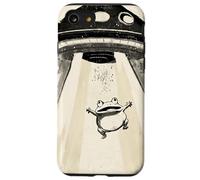 Ukiyo-e Style UFO Enlèvement Mignon Grenouille Peinture à l'encre Art Peinture Coque pour iPhone SE (2020) / 7/8