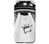 Ukiyo-e Style UFO Enlèvement Mignon Grenouille Peinture à l'encre Art Peinture Coque pour iPhone SE (2020) / 7/8