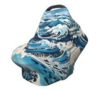 Ukiyo-e Style Waves Housse de chaise de poussette polyvalente entièrement imprimée spécialement conçue pour votre bébé