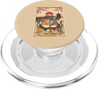Ukiyo-e Sumo Cat Vintage Lutte Japonaise Art Culture PopSockets PopGrip pour MagSafe