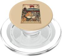 Ukiyo-e Sumo Cat Vintage Lutte Japonaise Art Culture PopSockets PopGrip pour MagSafe