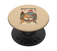 Ukiyo-e Ukiyo-e Chat drôle Sumo Art Vintage Japonais PopSockets PopGrip Adhésif