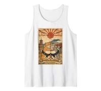 Ukiyo-e Ukiyo-e de Lutte pour Chat drôle Sumo Art Vintage Débardeur