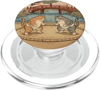 Ukiyo-e Ukiyo-e de Lutte pour Chat drôle Sumo Art Vintage PopSockets PopGrip pour MagSafe