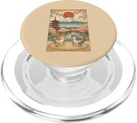 Ukiyo-e Ukiyo-e de Lutte pour Chat drôle Sumo Art Vintage PopSockets PopGrip pour MagSafe