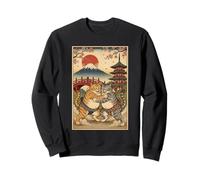 Ukiyo-e Ukiyo-e de Lutte pour Chat drôle Sumo Art Vintage Sweatshirt