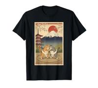 Ukiyo-e Ukiyo-e de Lutte pour Chat drôle Sumo Art Vintage T-Shirt