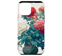 Ukiyo-e Vintage Japanese Pivoine Fleur Botanique Art Coque pour iPhone 12 Pro Max