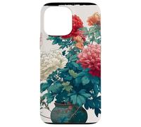 Ukiyo-e Vintage Japanese Pivoine Fleur Botanique Art Coque pour iPhone 13 Pro Max