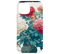 Ukiyo-e Vintage Japanese Pivoine Fleur Botanique Art Coque pour iPhone 15