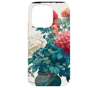 Ukiyo-e Vintage Japanese Pivoine Fleur Botanique Art Coque pour iPhone 15 Pro
