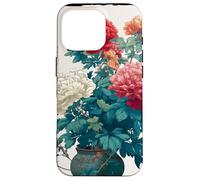 Ukiyo-e Vintage Japanese Pivoine Fleur Botanique Art Coque pour iPhone 16 Pro