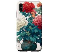 Ukiyo-e Vintage Japanese Pivoine Fleur Botanique Art Coque pour iPhone XS Max