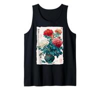 Ukiyo-e Vintage Japanese Pivoine Fleur Botanique Art Débardeur
