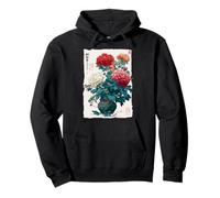 Ukiyo-e Vintage Japanese Pivoine Fleur Botanique Art Sweat à Capuche