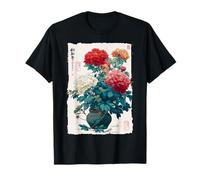 Ukiyo-e Vintage Japanese Pivoine Fleur Botanique Art T-Shirt