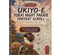 UKIYO-E YOKAI NIGHT PARADE FANTASY SCROLL: Demons, Nine-Tailed Foxes, Tengu, Yuki-Onna, Kappa, Chochin Obake and More - A Japanese Yokai Coloring Book for Adults