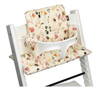UKJE Coussin Compatible avec Stokke Tripp Trapp - Coussin de siège Doux pour Nourrissons, bébés et Tout-Petits, Accessoires de Chaise Haute, Insert en Tissu de Coton (Wilde Bloemen)