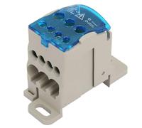 UKK Boîte de distribution de bornier sur rail Din 80 A, connecteur de fil électrique, boîte de jonction d'alimentation universelle, connecteur de jonction de terminal de câblage