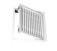 Ukkajovlex Grille De Ventilation Blanche, Grille De Ventilation À Lamelles, Trappe De Visite 10x10 15x15 20x20 50x50 70x70CM Porte Accordéon Grilles D'aération pour Sortie d'air(13x13in/32x32cm)