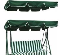Ukkajovlex Toit De Rechange pour Balancelle De Jardin 164x114cm 190x132cm Tissu Oxford 210D Imperméable & Anti-UV, Toile De Protection pour Portique Balancelle 2 Places(Green,190x132cm)