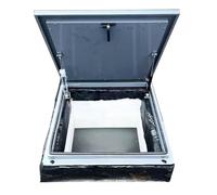 Ukkajovlex Trappe D'Accès Au Toit Trappe De Toit, Trappe De Visite 50x50cm~100x100cm Trappe De Sortie De Trou d'homme/Cave, Couvercle De Trappe De sous-Sol Galvanisé(80x50cm/31.5x19.7in)