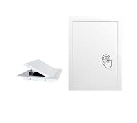 Ukkajovlex Trappe De Visite 15x15cm~60x60cm,Trappe D'accès Au Sol À Ouverture par Pression,Cache Tuyau，Porte De Grenier pour Plomberie, Porte De Service pour Trappe D'inspection(White,20x20cm/8 x8)