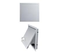 Ukkajovlex Trappe De Visite Trappe De Visite Panneau D'accès Encastré 15cm-60cm Porte D'inspection Carrée pour Plafond/Mur, Cadre en Aluminium + Acier Galvanisé, Noir/Blanc/Gris(Grey,450x600mm)