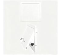 Ukkajovlex Trappe De Visite Trappe De Visite Panneau D'accès Encastré 15cm-60cm Porte D'inspection Carrée pour Plafond/Mur, Cadre en Aluminium + Acier Galvanisé, Noir/Blanc/Gris(White,300x450mm)