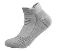 UKKD chaussette 3-Pack Sport Serviette Chaussettes De Basket-Ball Épais Hommes Cheville Grande Taille Coton Chaud De Couleur Unie Terry Winter Men,Gris,43-46
