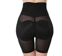 UKKD Culotte Gainante Culotte De Contrôle Rembourré Soulevant Les Femmes Body Shaper Butt Motif-Black1,M