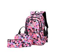 UKKD Sac d'école Capacité Besace pour Filles Garçons Ados École Primaire Sacs À Dos Sac Enfants Cartable Enfant Orthopédique Casual,3Réglez-Black-M