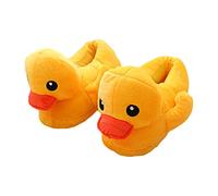 UKKO Hiver Pantoufles Automne Hiver Pantoufles Belle Rhubarbe Canard Coton Femme Créative Dessin Animé Grand Ménage Antitakide Chaussures De Lune-All Inclusive Shoes,35-39, 35/39 EU