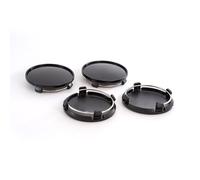Uklal 4 Pièces Voiture Capuchons Moyeu Couvercle Centre, pour OD 61 mm, ID 61 mm Anti Poussière Étanche Auto Décoration Pneus,A/Black