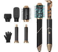 UKLISS Air Styler 5 en 1, Brosse Soufflante Brushing avec Seche Cheveux Ionique, Boucleur a Air, Brosse Lissante Chauffante, Brosse Coiffante Hairstyler, Multistyler Cadeaux pour Femme Styling - Noir