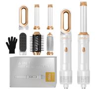 UKLISS Brosse Chauffante Brushing & Hairstyler 6 en 1, Seche Cheveux Set avec Boucleur a Cheveux, Hair Dryer, Airbrush Brosse Lissante, Thermal Brush, Brosse Soufflante Cadeaux pour Femmes Styling