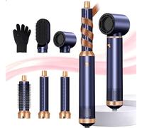 UKLISS Brosse Soufflante 5 en 1 Airbrush - Airstyler avec Sèche Cheveux, Brosse Soufflante, Airflow Boucleur a Cheveux, Brosse Chauffante Thermal Brush, Brosse Lissante pour Cheveux (Bleu)