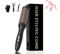 UKLISS Brosse Thermique 38mm Thermal Brush LCD Display 120-210℃, Ionic Thermo Brosse Ronde Brush Double Tension de Voyage pour Coiffure - Peigne Bouclé Lisse